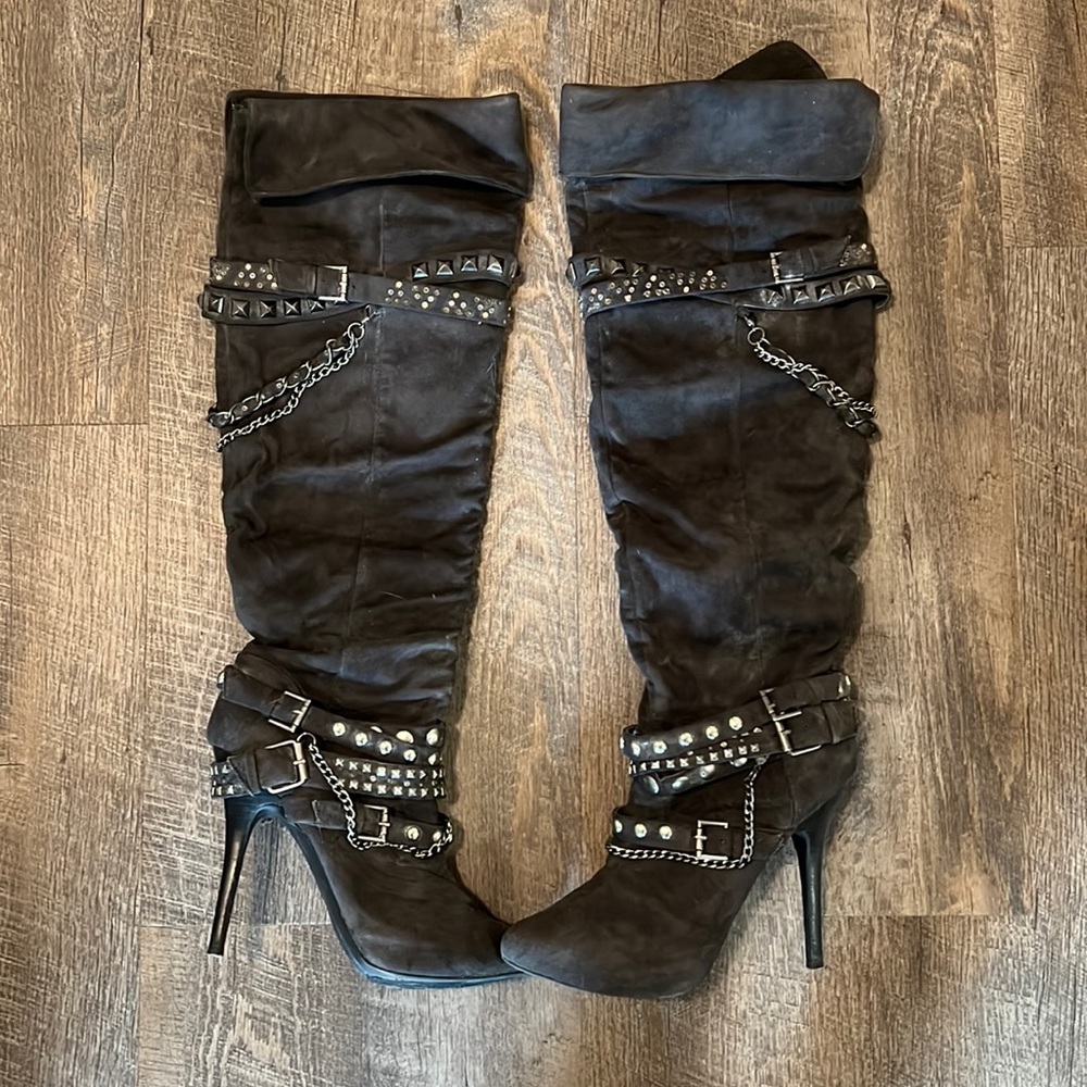 Baker’s Suede Stiletto Boots